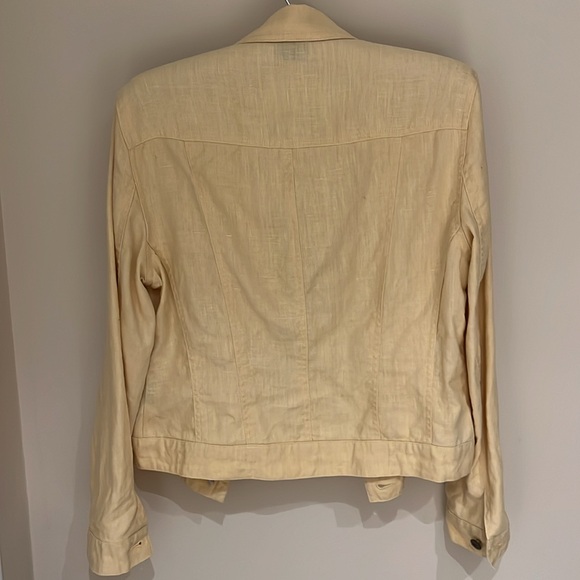TRIBAL 100% Linen jacket in light yellow. Size S - Picture 3 of 5